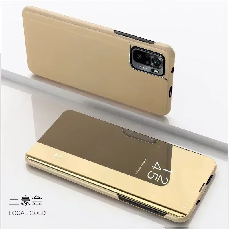 Luxury Smart Mirror Flip Case for Xiaomi Poco M5S 4G