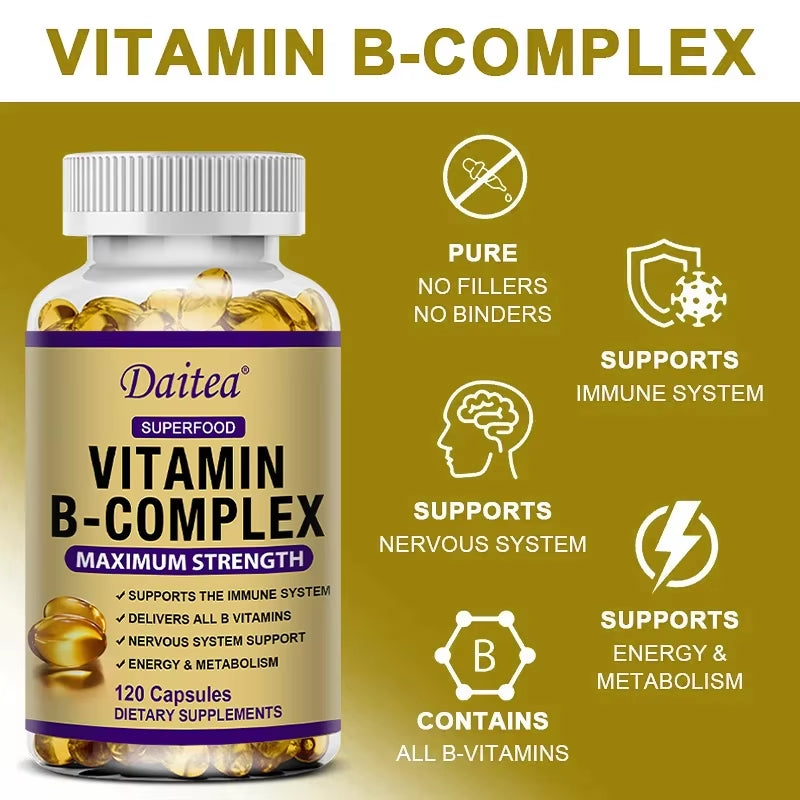Vitamin B-Complex Supplement for Energy, Immunity & Metabolism
