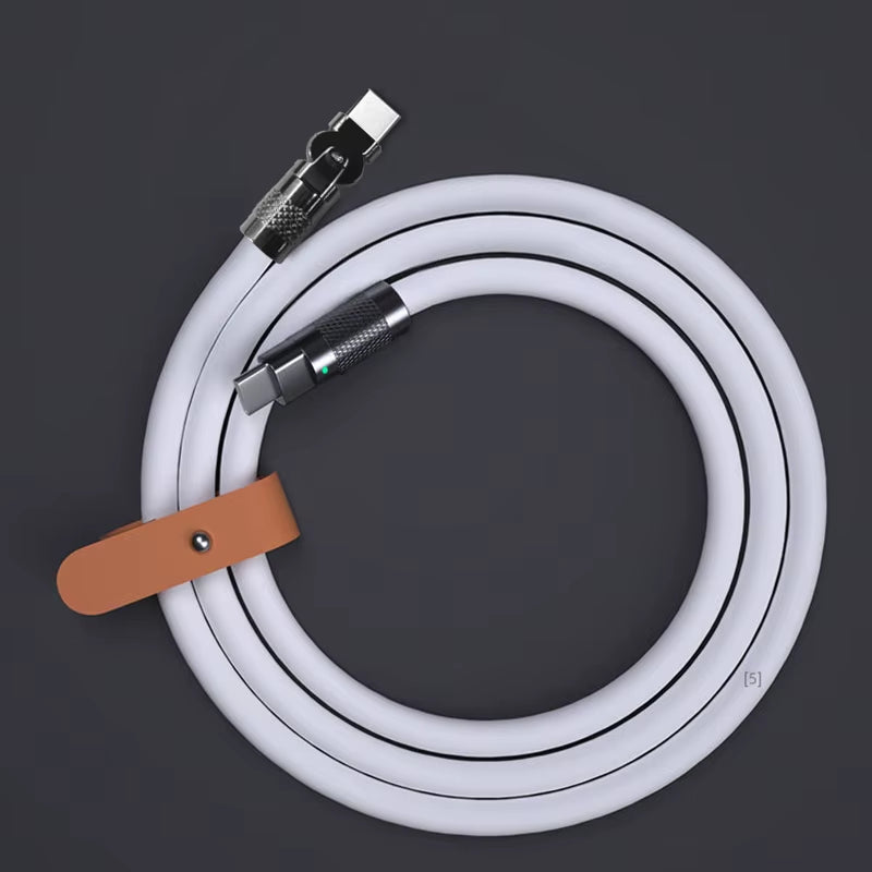 120W 6A Fast Charge Type-C Rotating Elbow Cable (1M/2M)