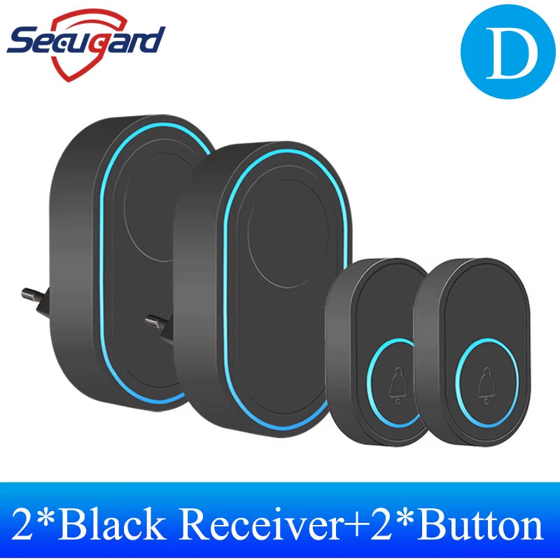 Wireless Outdoor Doorbell with Music Melody & Security Alarm