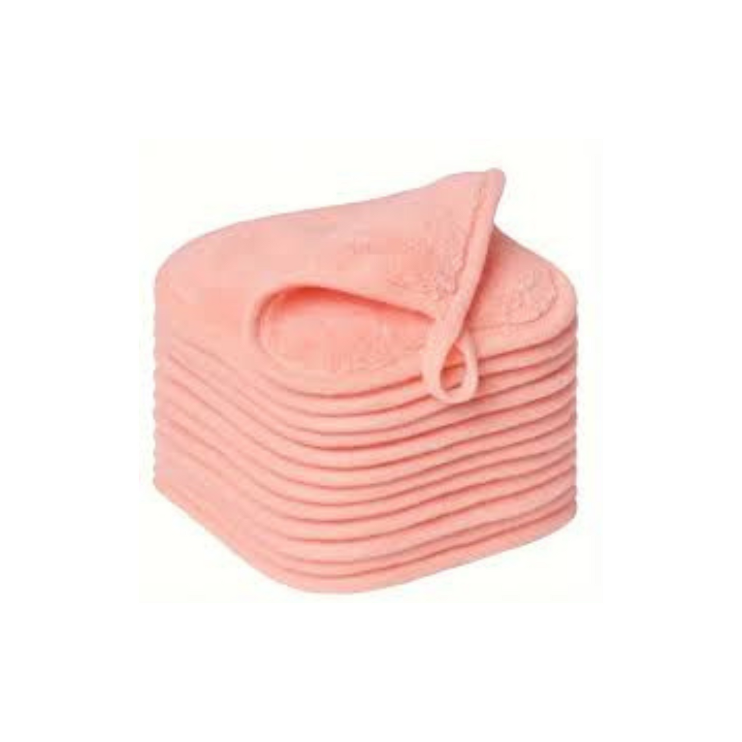 Reusable Microfiber Makeup Remover Pads - Soft Facial Cleansing Cloths for Face, Eyes, and Lips - 12 Pack (Coral)
