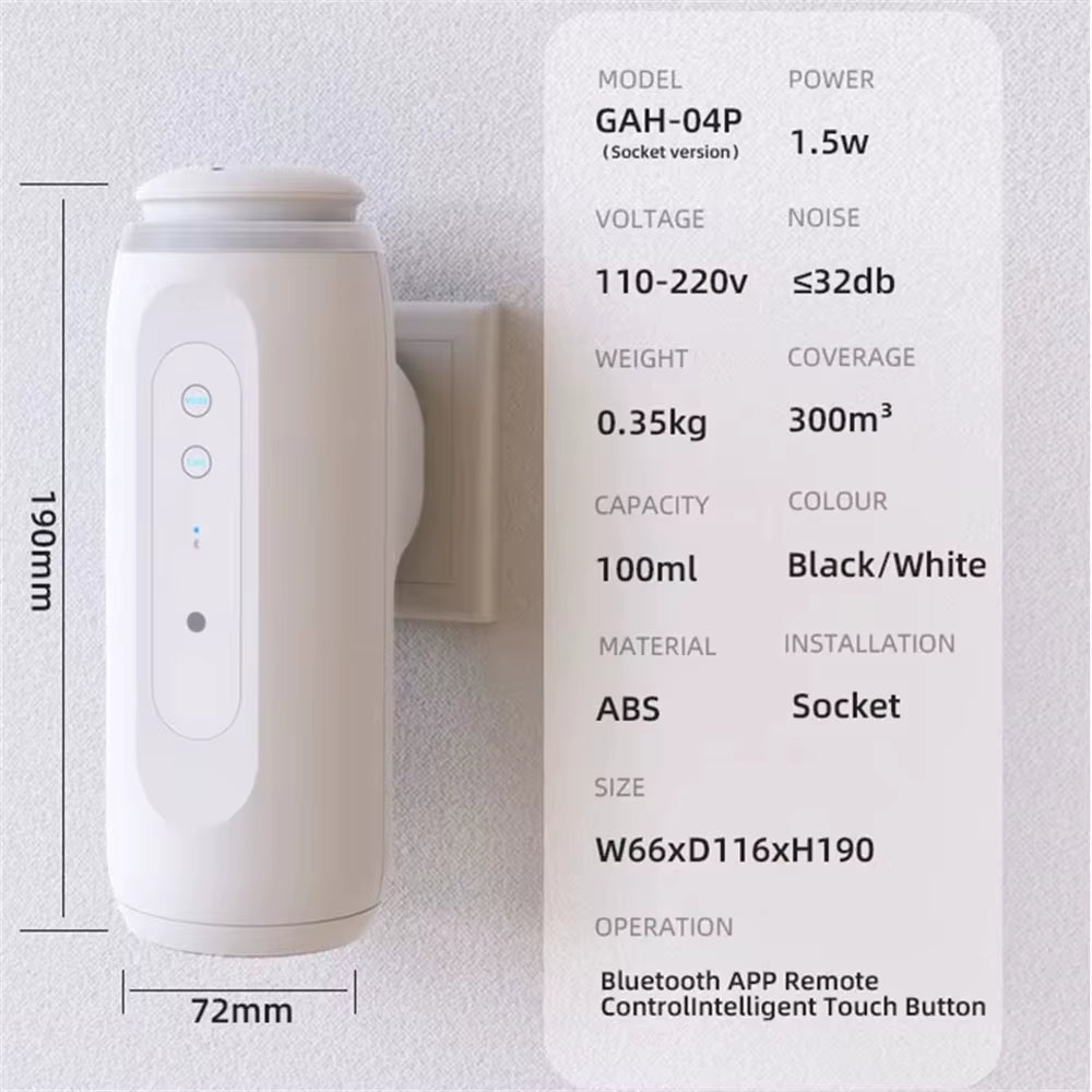 300m³ Smart Aroma Diffuser Wall Plug Air Freshener Spray