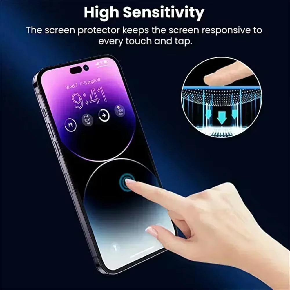 "Front & Back Tempered Glass Screen Protector for iPhone 14-11"