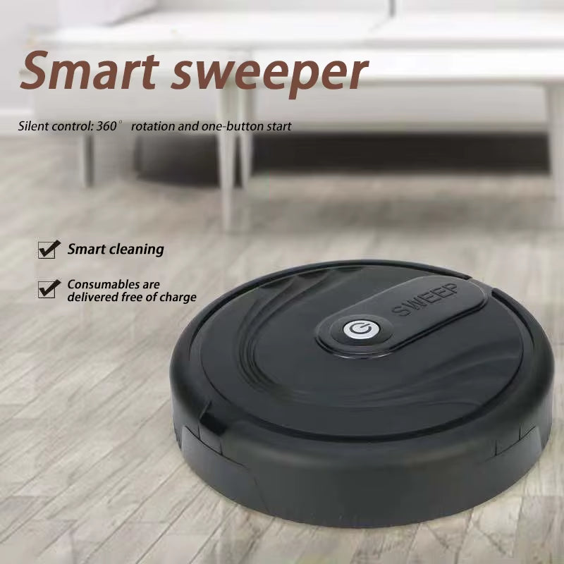 5-in-1 Mini Robot Vacuum – USB Rechargeable, Wet & Dry Cleaning
