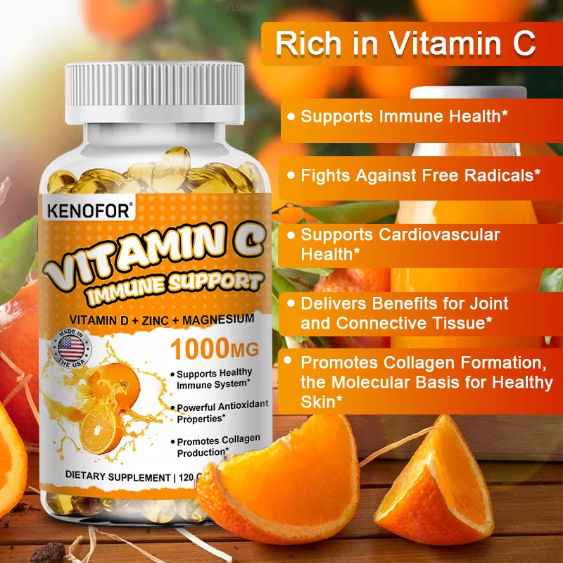 Vitamin C Supplement – Immune Support, Collagen & Skin Health