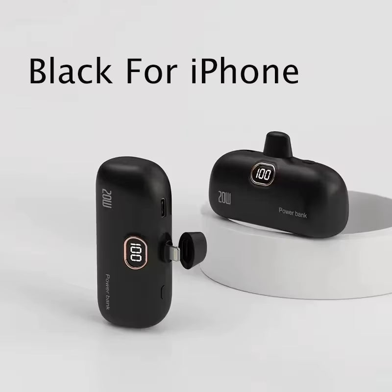Mini 30000mAh Power Bank Fast Charging for iPhone & Type-C