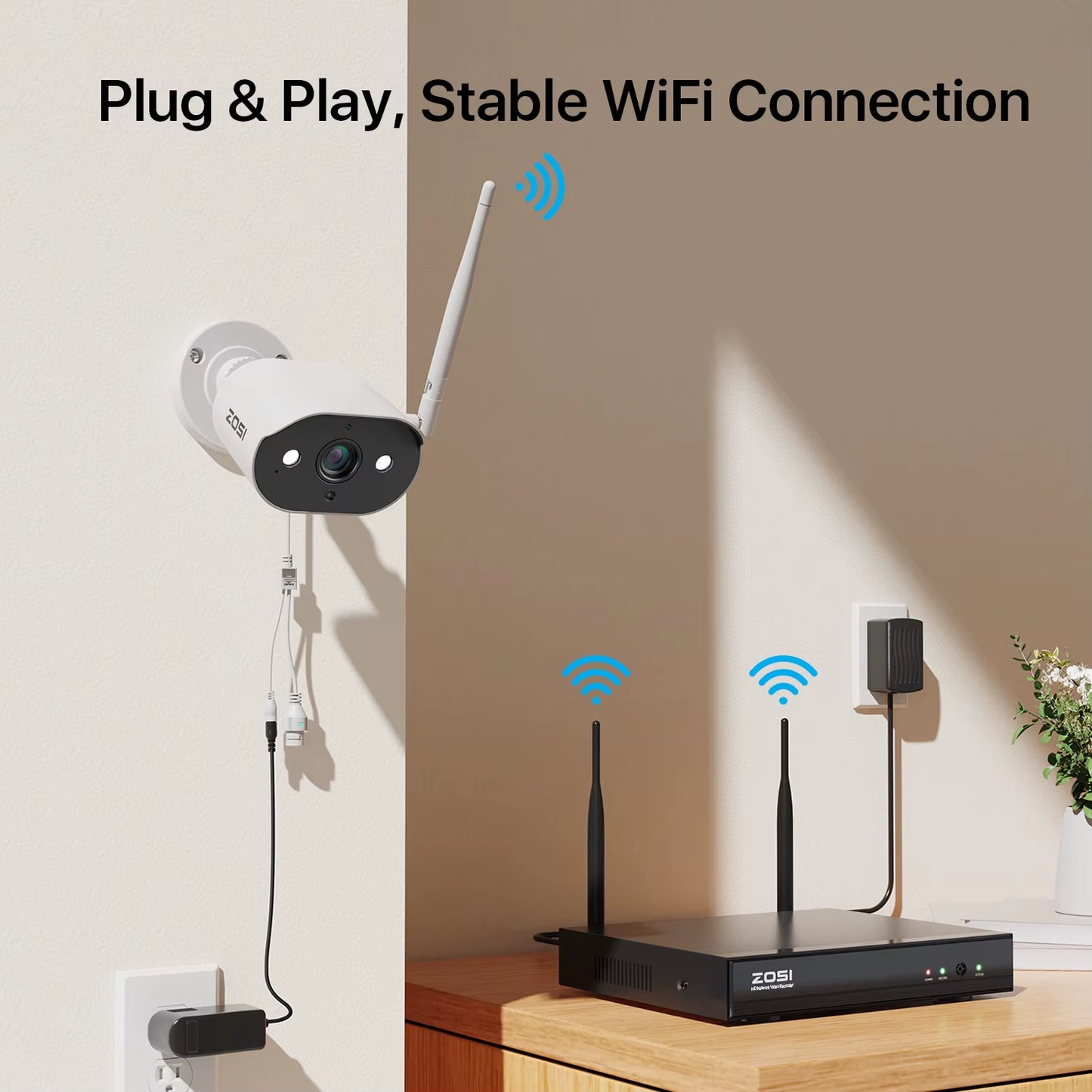 3MP Wireless Security System with 8CH H.265 NVR & Cameras