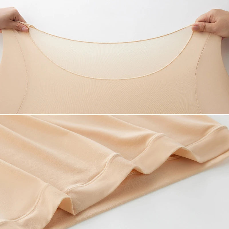 Ultra Thin Seamless Thermal Underwear Set Women First Layer Thermal Top Long Johns Fall Winter Thermo Clothing Ladies 2Pcs Suit