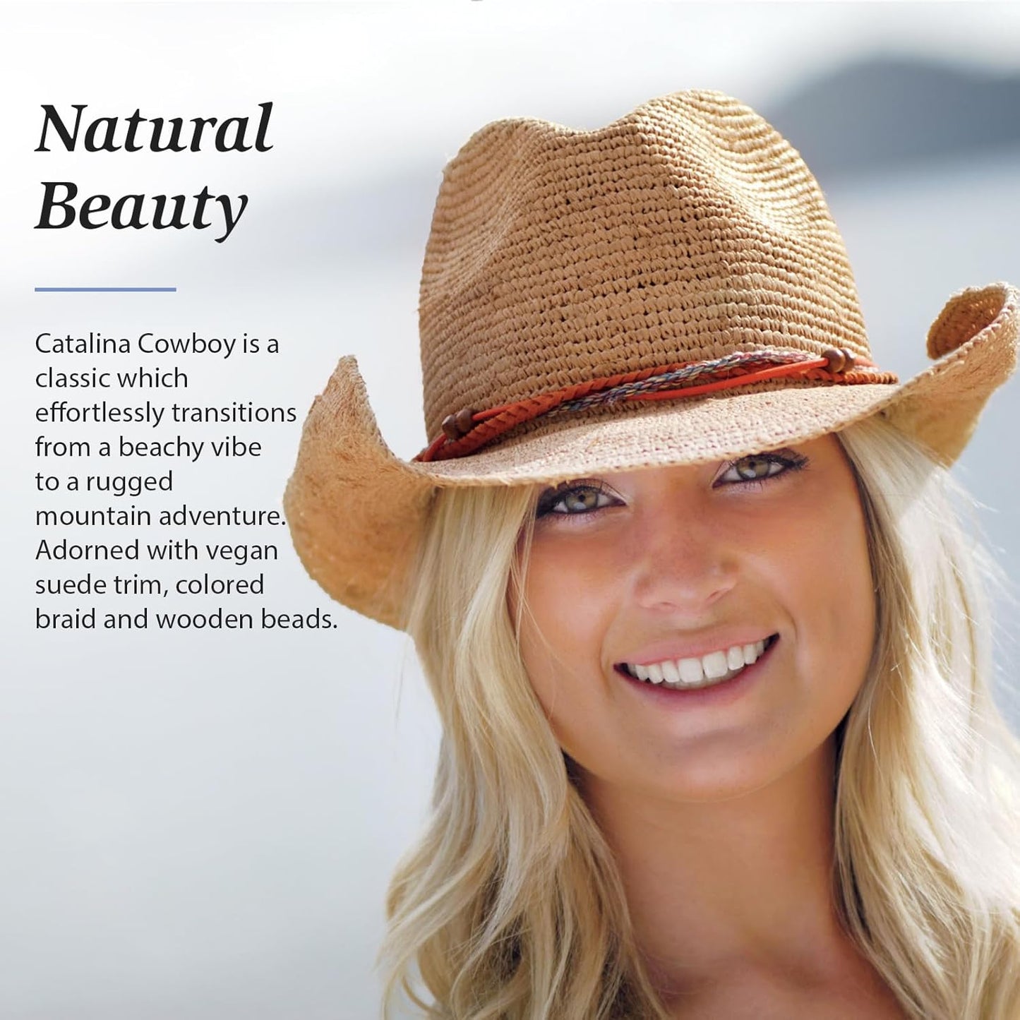 Catalina Cowboy UPF 50+ Sun Hat – Wide Brim, Adjustable & Packable