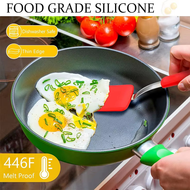 Heat-Resistant Silicone Cookie Spatula Turner - Mini Flipper
