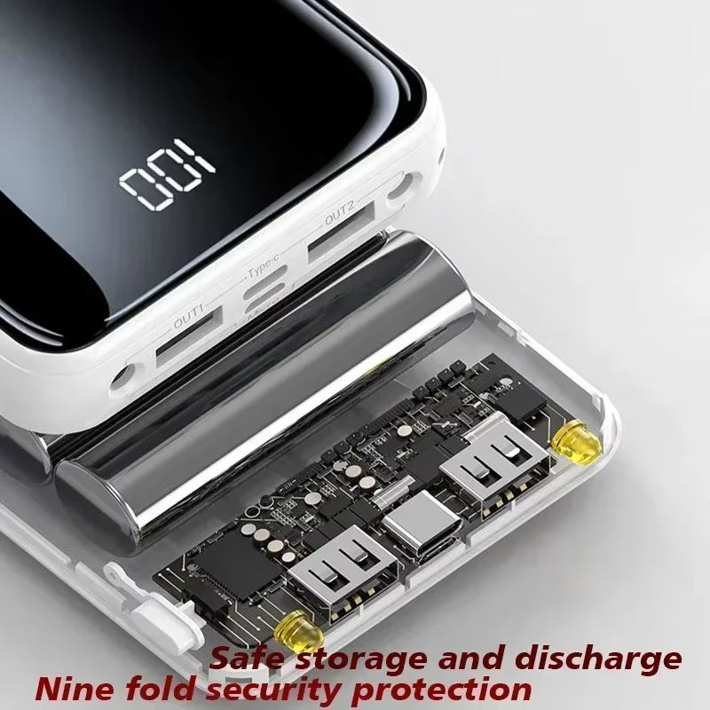 100000mAh 4-Wire Power Bank, Fast Charging, Ultra-Thin