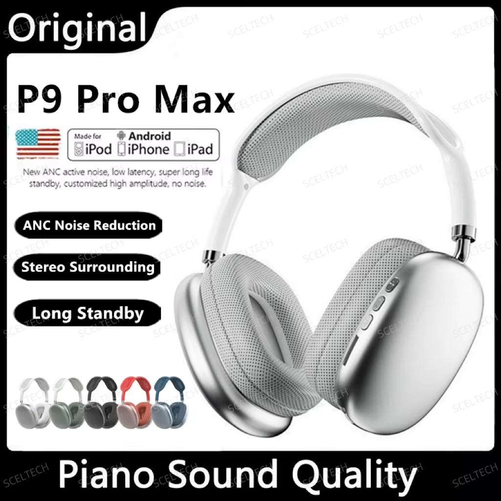 P9 Pro Max Wireless Noise-Cancelling Headphones with Mic
