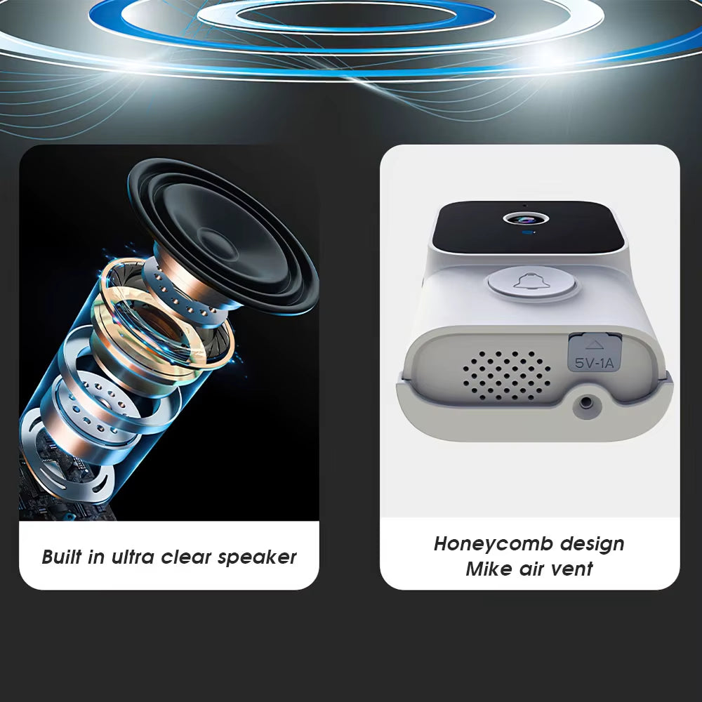 Smart Wireless Video Doorbell with Night Vision & Motion