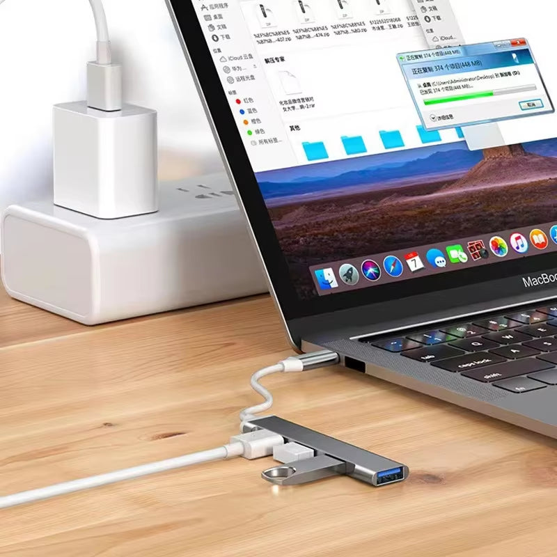 4-in-1 Type C to USB 3.0 OTG Hub Adapter for Devices