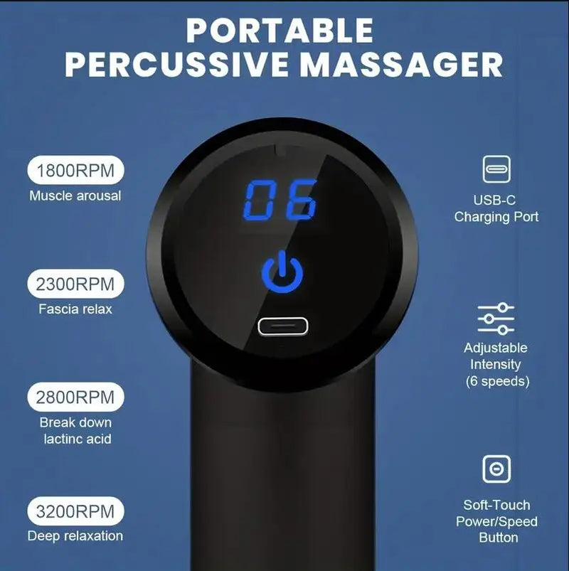 Mini Portable Muscle Massage Gun for Body, Back & Neck Relief