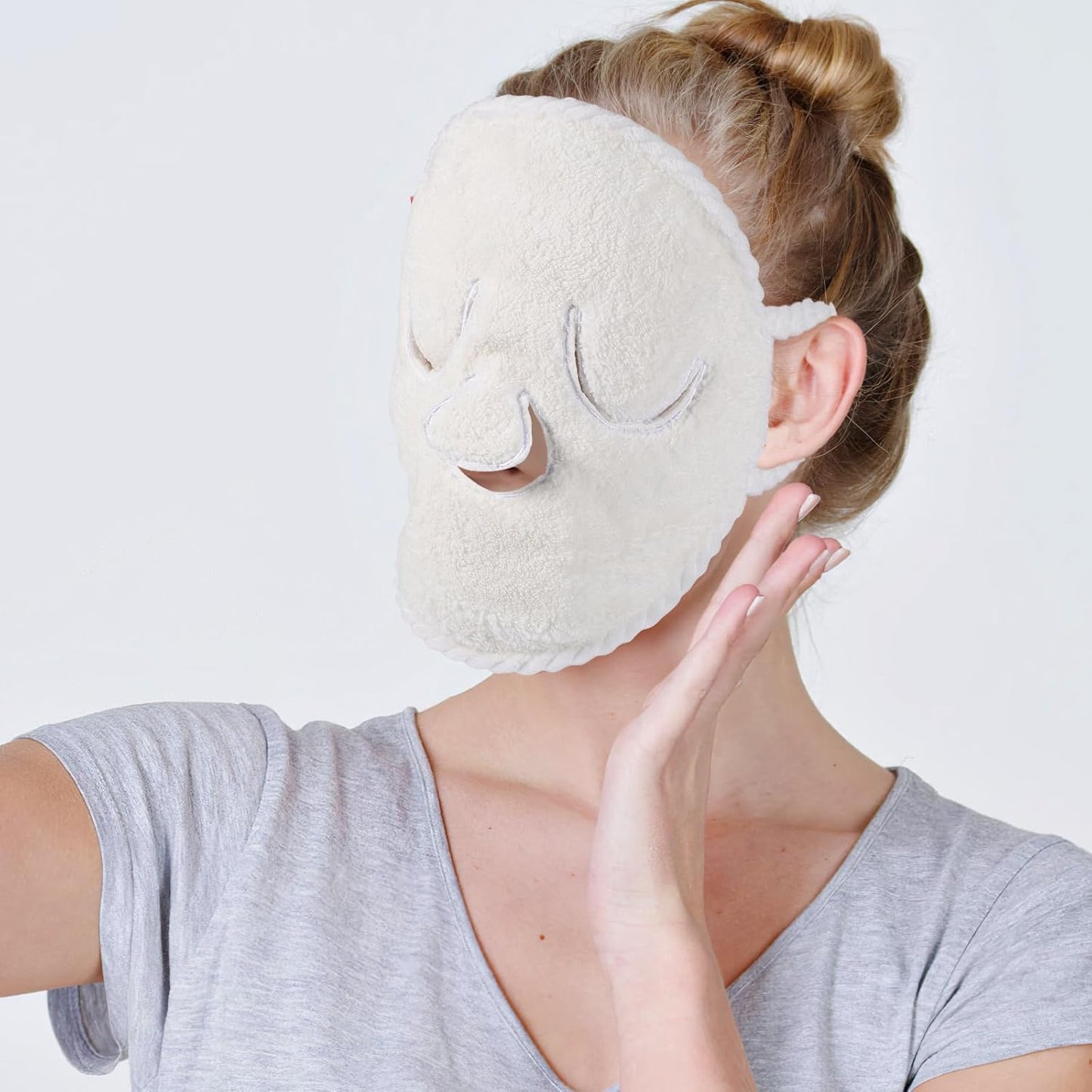 2Pcs Reusable Hot & Cold Face Towel Masks for Skincar