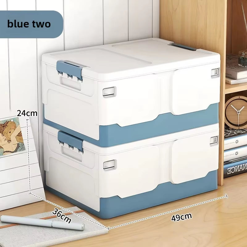 "Foldable Extra Large Storage Box with Lid for Books & Toys"