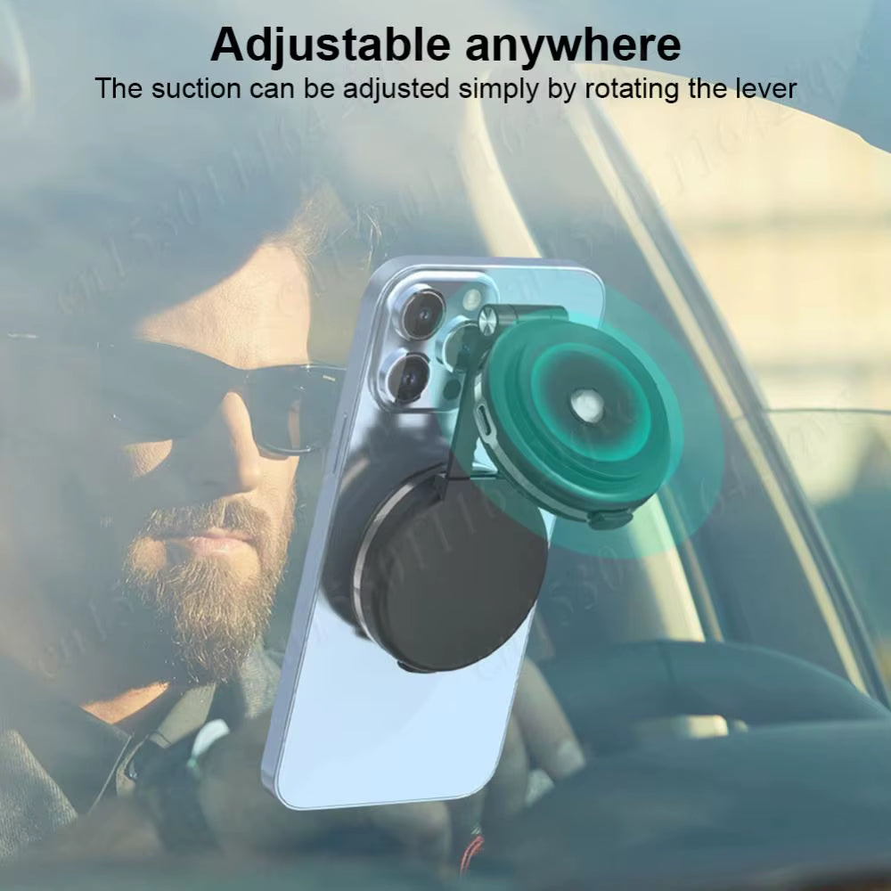 Foldable Dual Vacuum Car Phone Holder - Universal Mount Stand