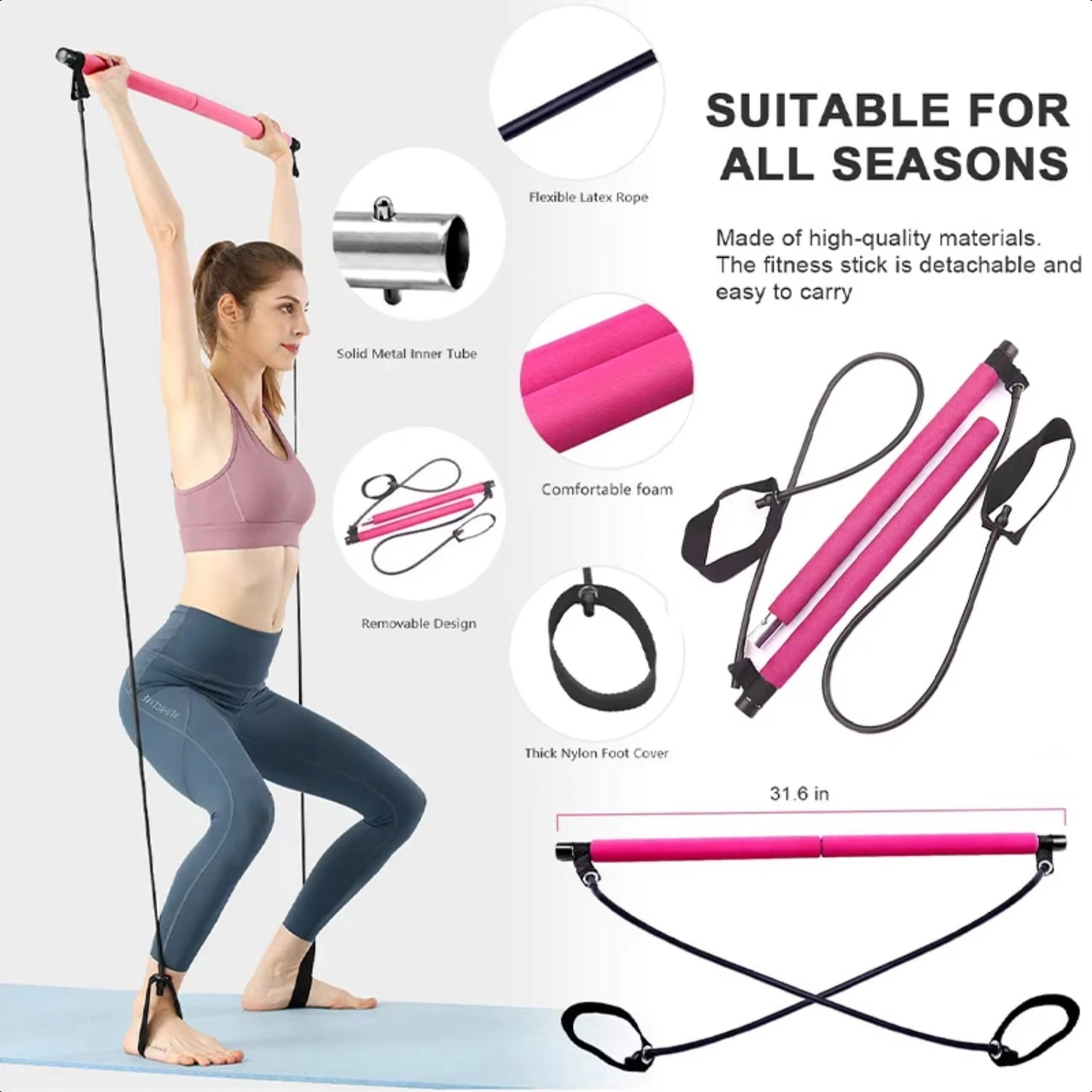 Multifunctional Pilates Fitness Yoga Chest Expansion Rope
