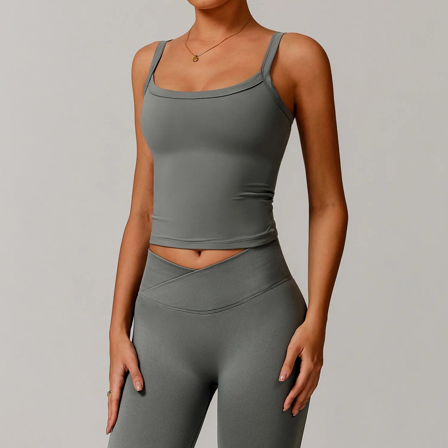 Brushed Vest Fitness Clothing Bra Women Cloudy High Intensity Sports Underwear Sling Gym Workout Breathable Back Yoga Tank Top