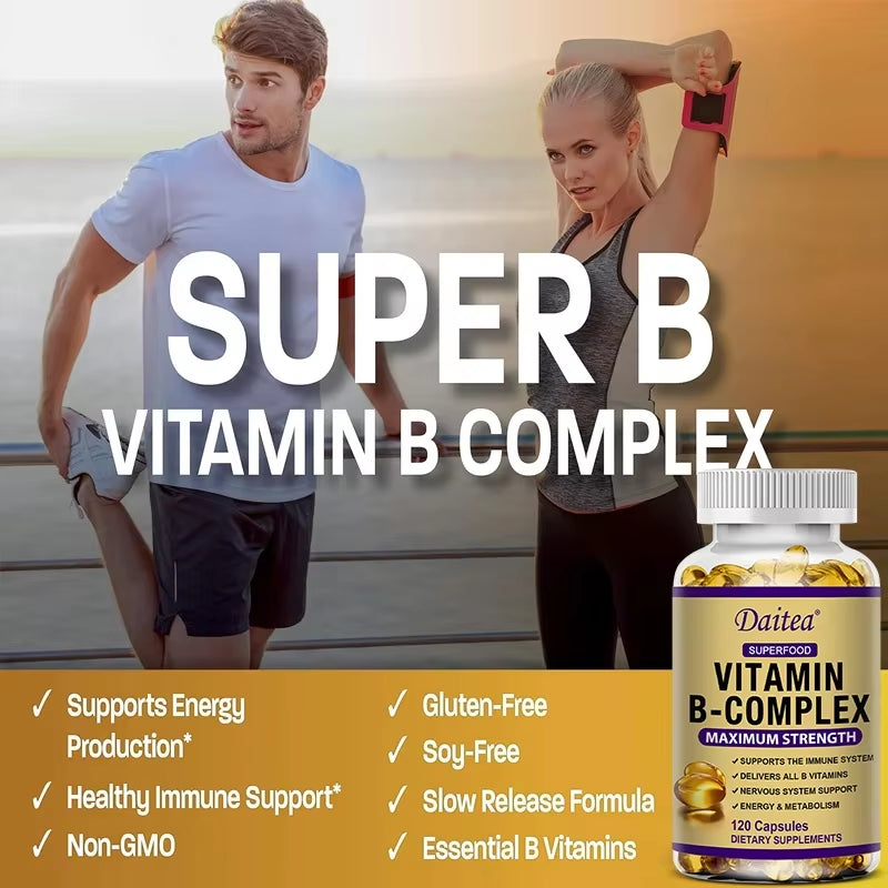 Vitamin B-Complex Supplement for Energy, Immunity & Metabolism