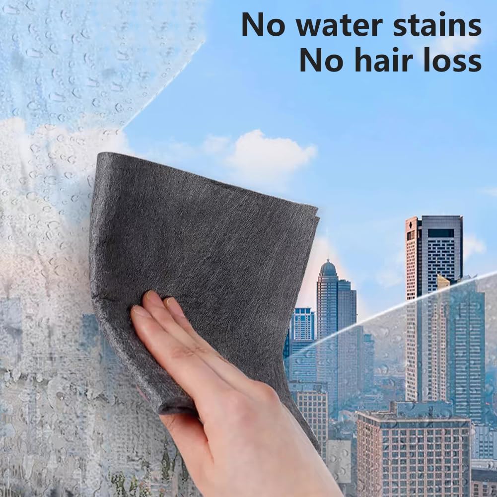 10-Pack Magic Microfibre Cleaning Cloths - Streak-Free & Reusable