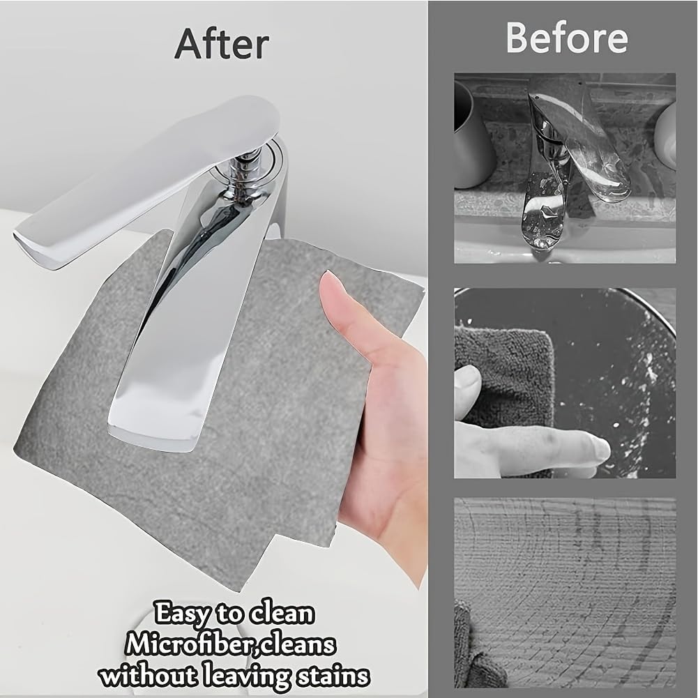 10-Pack Magic Microfibre Cleaning Cloths - Streak-Free & Reusable