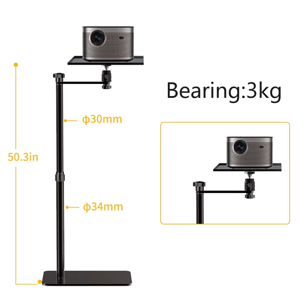 Adjustable 360° Projector Tripod Stand for Home & Office Use