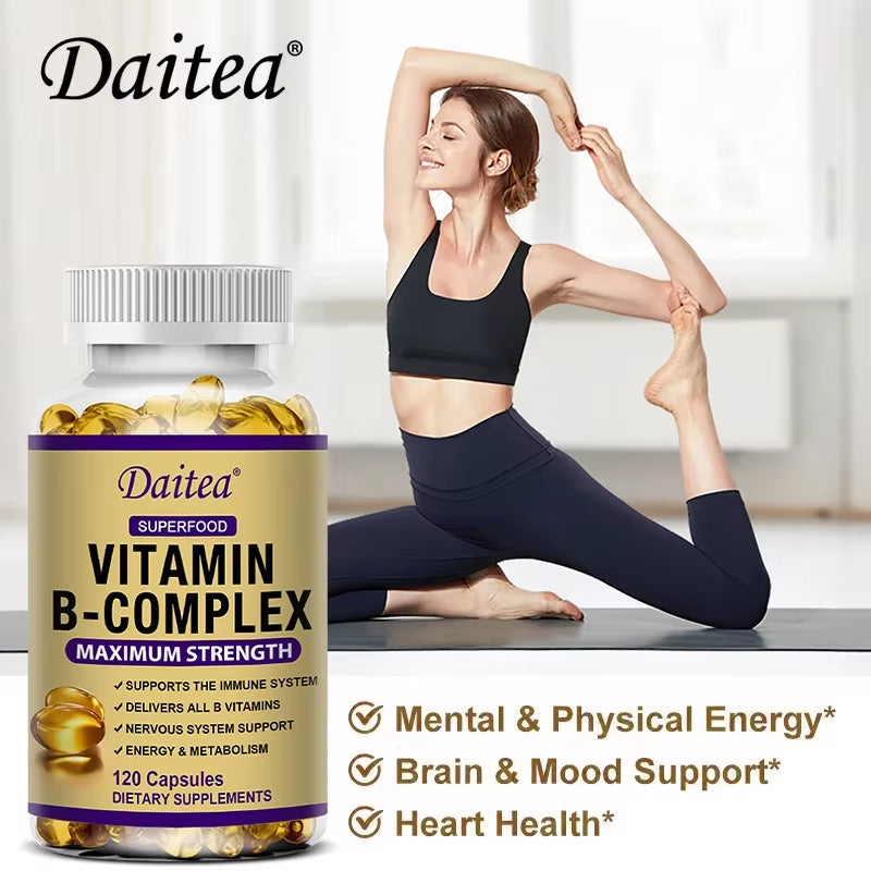 Vitamin B-Complex Supplement for Energy, Immunity & Metabolism