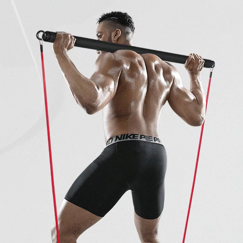Portable Pilates Bar Kit with Resistance Bands - Home Fitness