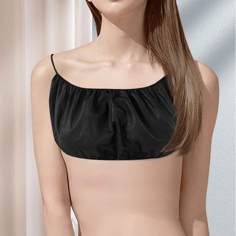 50-Pack Womens Disposable Bra Individually Disposable Spa Salon Top Garment Underwear for Sunless Tanning Underwear Disposable