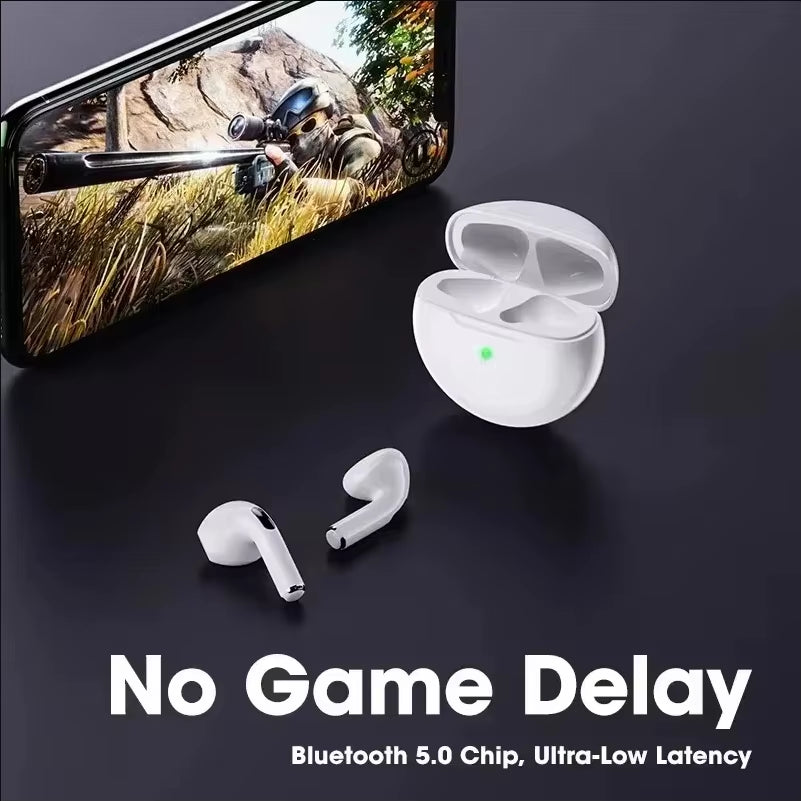 Pro6 TWS Touch Control Bluetooth 5.0 Wireless Earbuds
