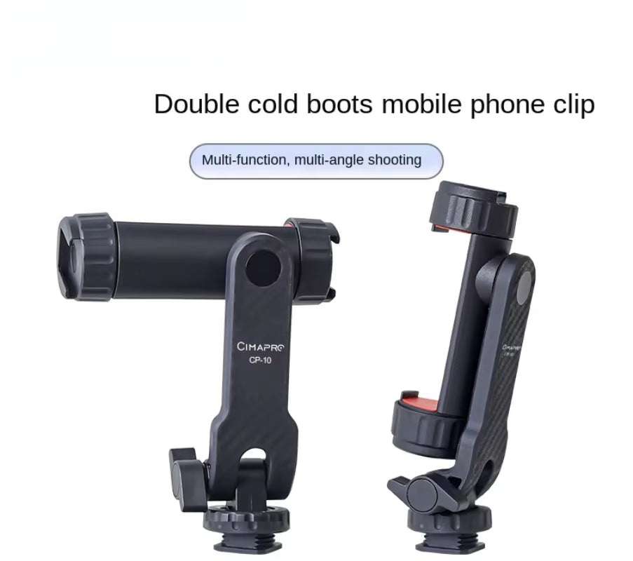 Vertical Phone Mount Clamp for Vlog Shooting & Tripod