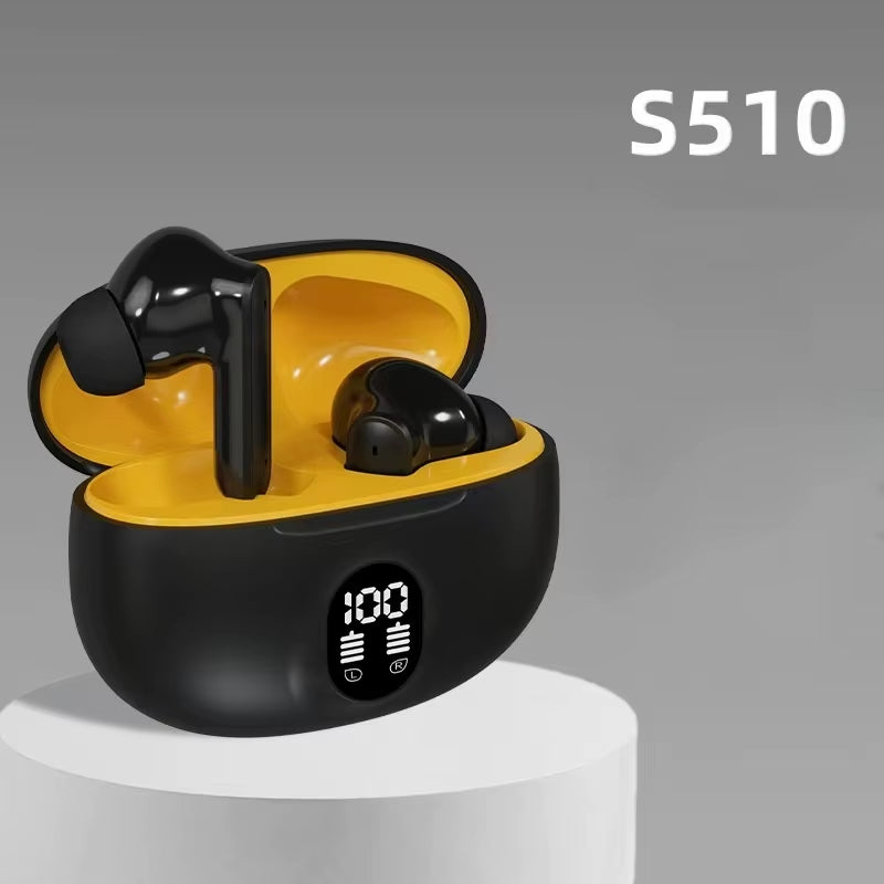 NEW S510 TWS Wireless Headphones LED Power Earphones Digital Display Headset Stereo Sound Bluetooth-Compatible 5.3 for Xiaomi