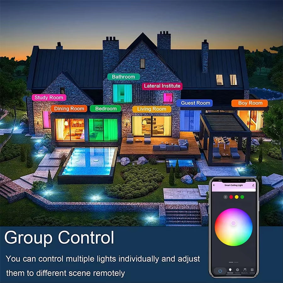Tuya Smart 24W WiFi Ceiling Light RGB, Alexa & Google Control