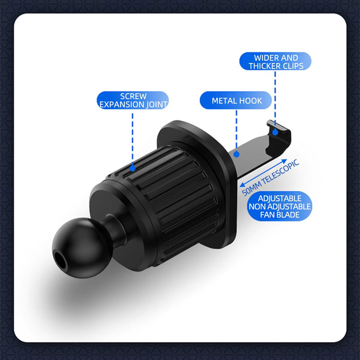 Gravity Car Phone Holder Universal Air Vent Mount for 4.7-7" Phones