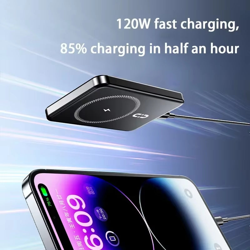 100000mAh MagSafe Power Bank, Wireless Fast Charging for iPhone