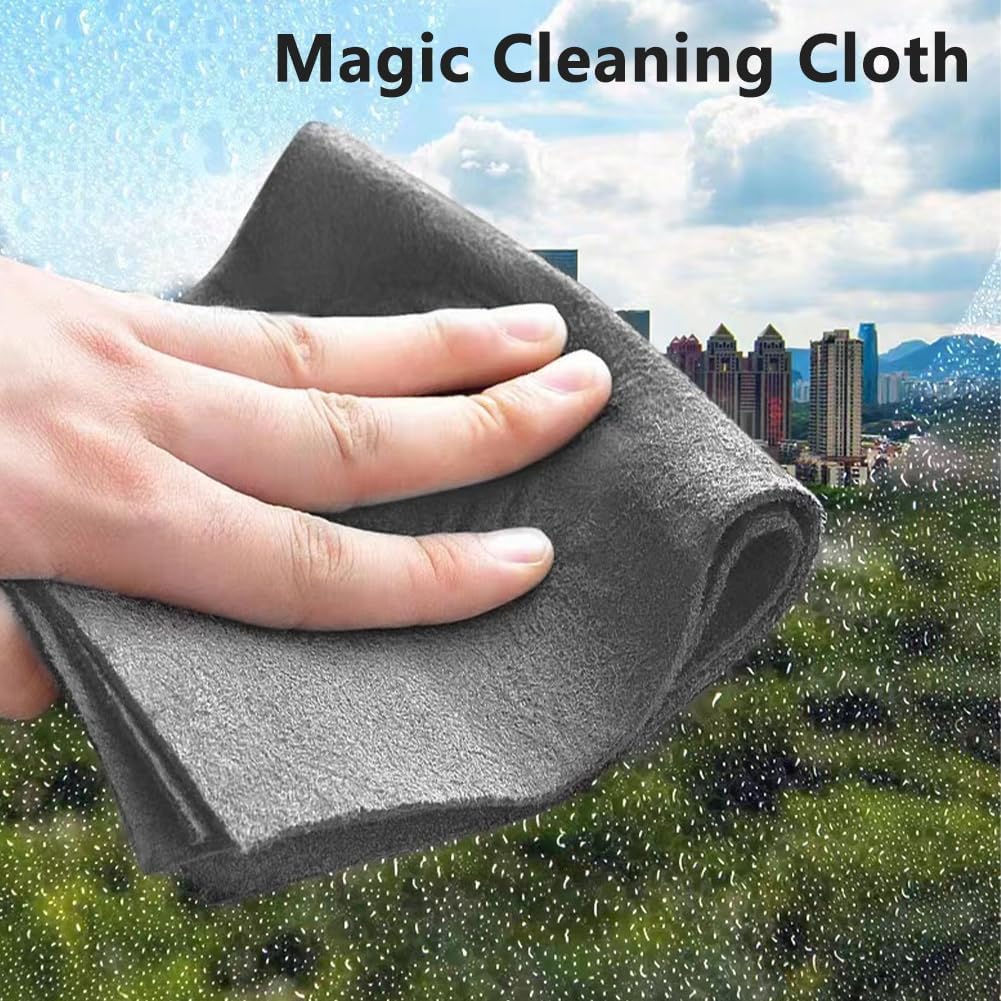 10-Pack Magic Microfibre Cleaning Cloths - Streak-Free & Reusable