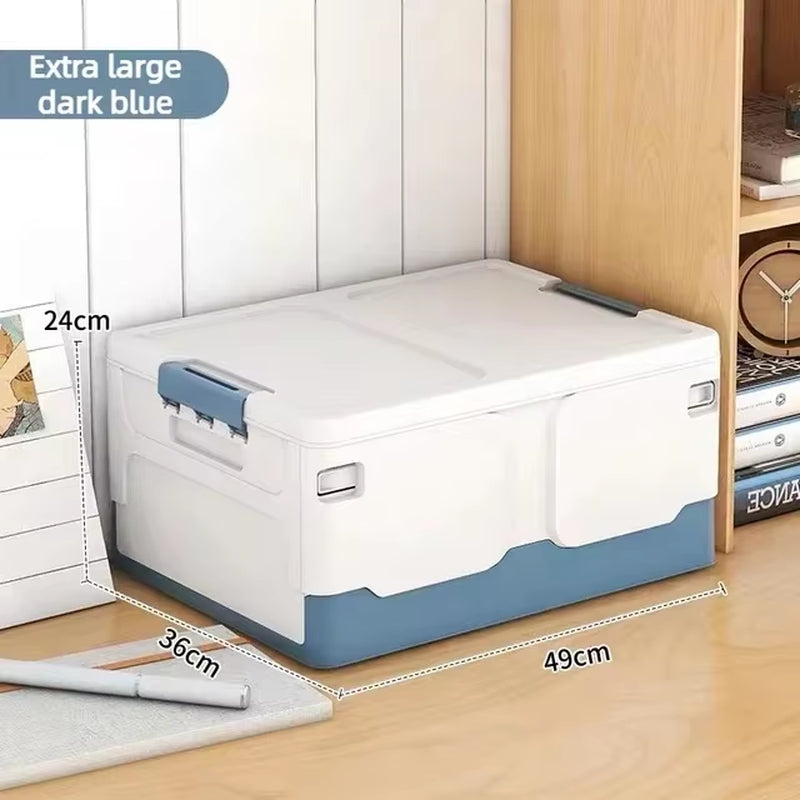 "Foldable Extra Large Storage Box with Lid for Books & Toys"