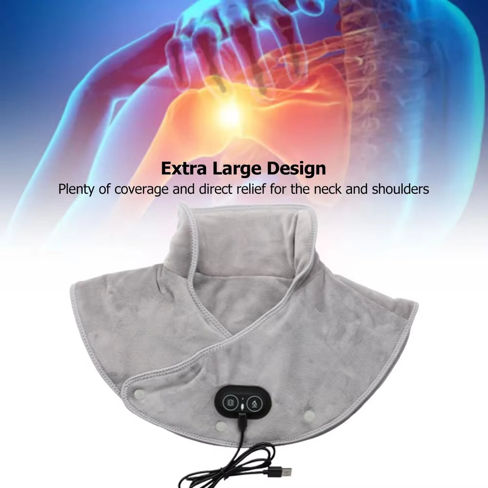 Electric Heating Neck & Shoulder Massager with USB & Heat