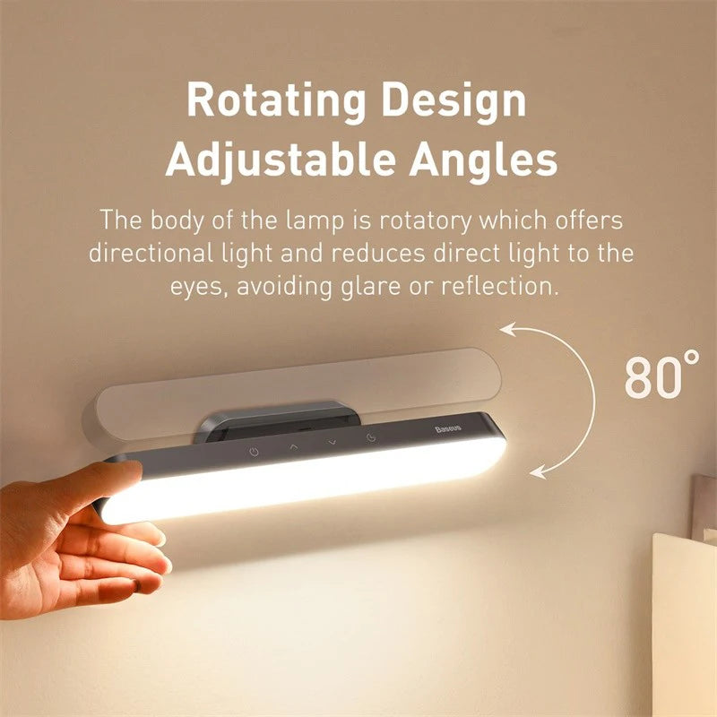 Magnetic LED Table Lamp with Stepless Dimming, Rechargeable