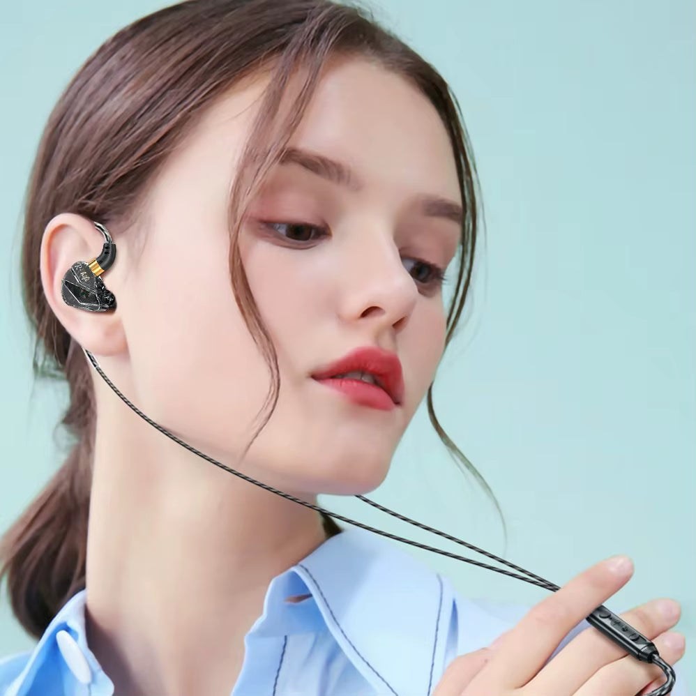 3.5mm Jack Type-C Wired Headphones HIFI Bass Earbuds