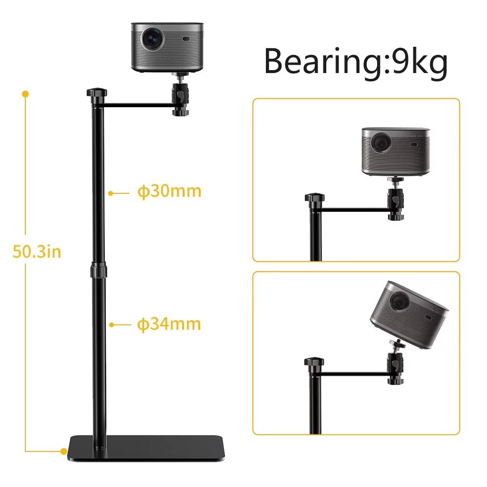 Adjustable 360° Projector Tripod Stand for Home & Office Use