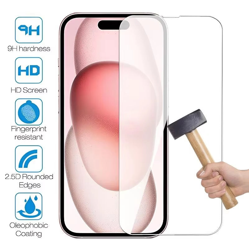 9H Tempered Glass for iPhone 15/14/13/12/11/XS/XR/Max
