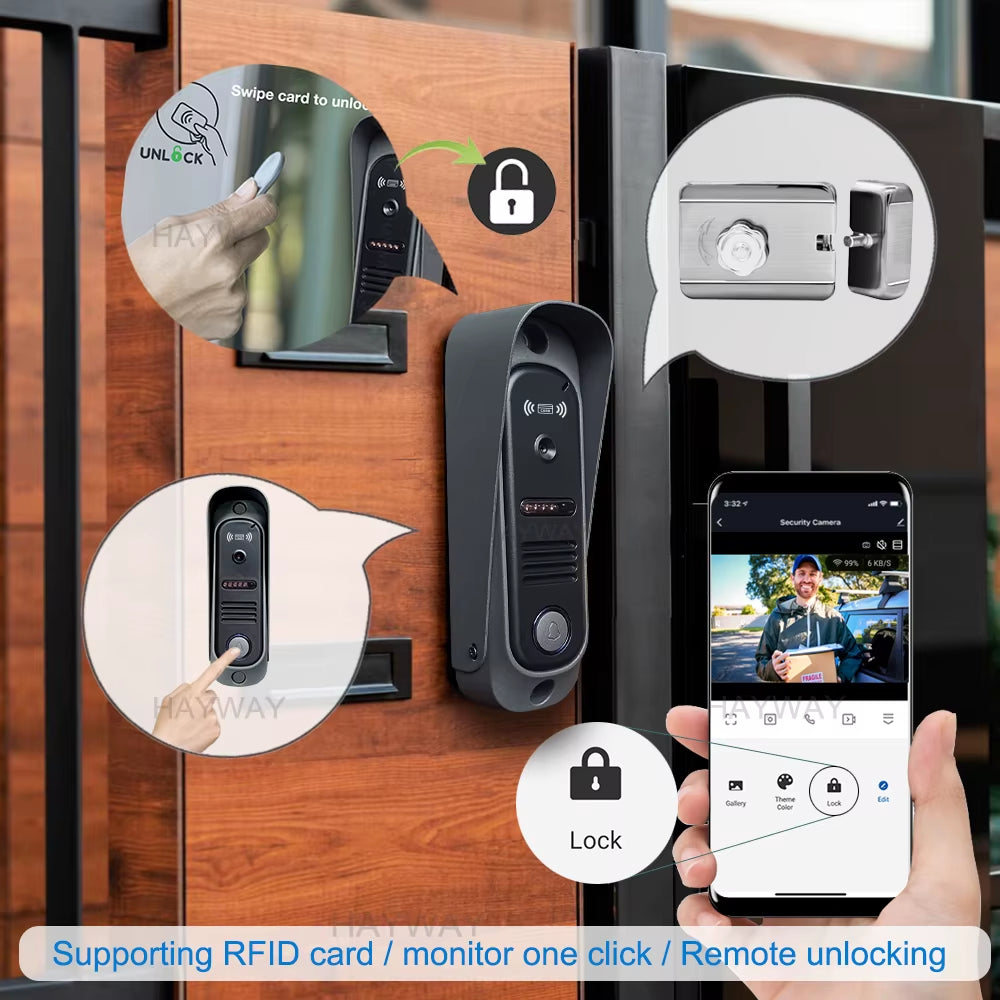 WiFi TUYA Video Doorbell 1080P with 7'' Touchscreen