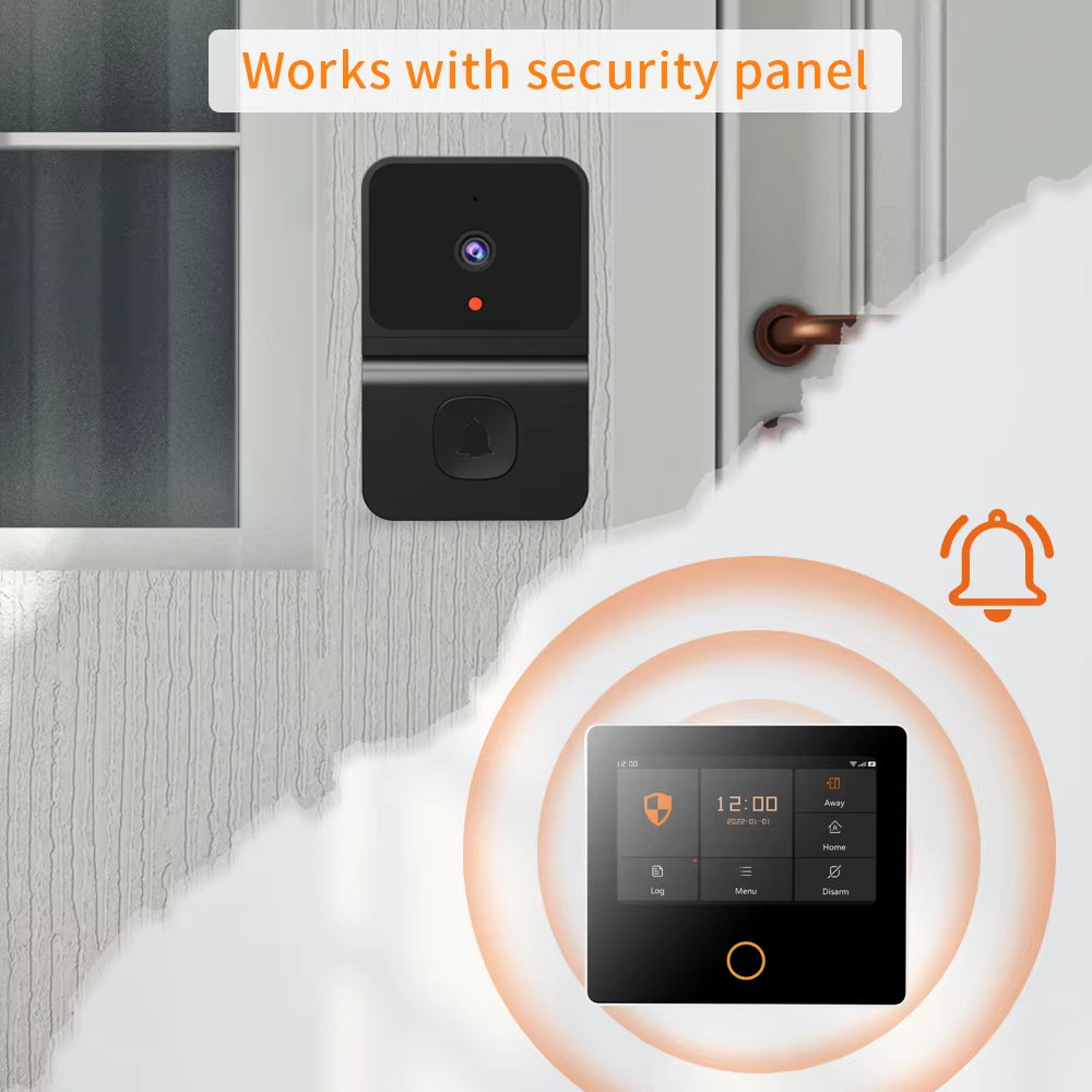 Smart Video Doorbell WiFi Tuya Wireless, 2-Way Voice Call