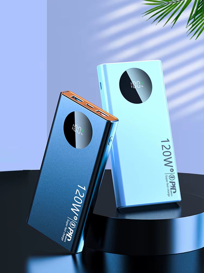 120W 50000mAh Power Bank Fast Charger for iPhone/Samsung