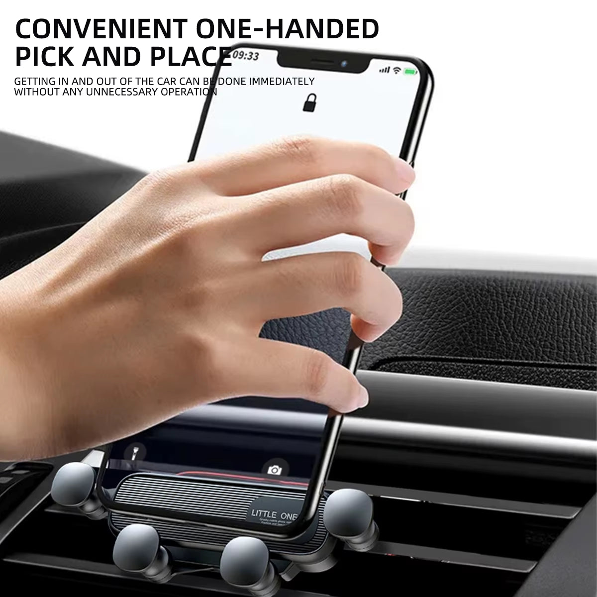 Gravity Car Phone Holder Universal Air Vent Mount for 4.7-7" Phones