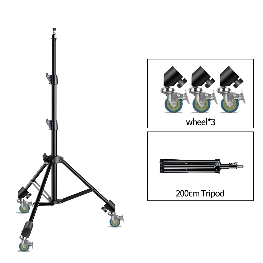 Universal 16-22mm Tripod Wheels for Monitor Stand & Accessories
