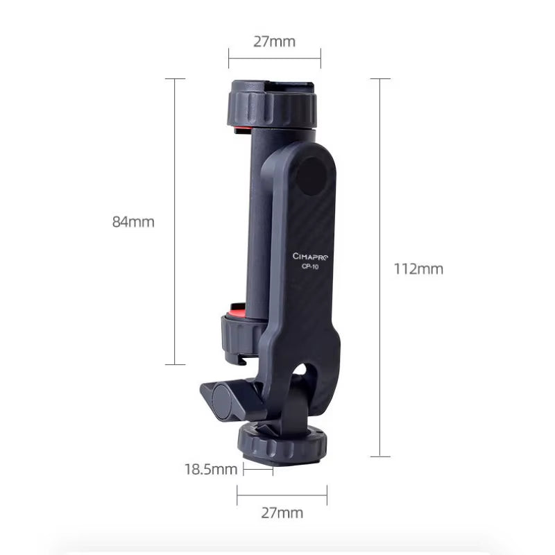 Vertical Phone Mount Clamp for Vlog Shooting & Tripod